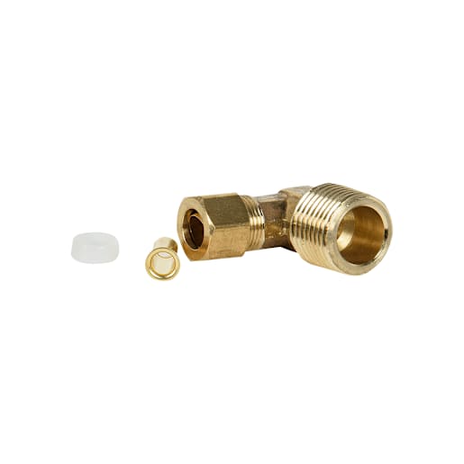 Coude laiton 3/8 po comp X 1/2 po MPT