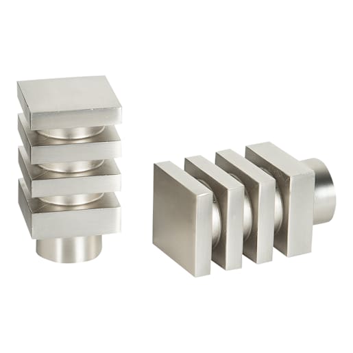 VERTUO Erudy Curtain Rod Finials Stainless Steel Pkg/2