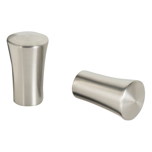Embouts pour tringle à rideaux Conik acier inoxydable Pqt/2 VERTUO