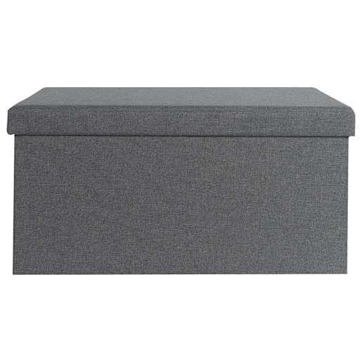 ASTELLA Grey Foldable Storage Ottoman 29 7/8 in.