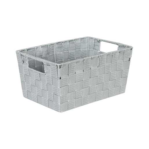 VERTUO Polypropylene Storage Basket Grey 15 5/8 in.