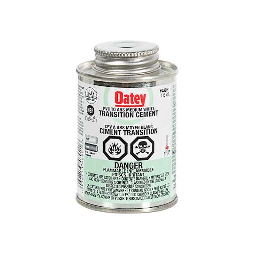 White ABS-PVC Transition Glue 118 ml