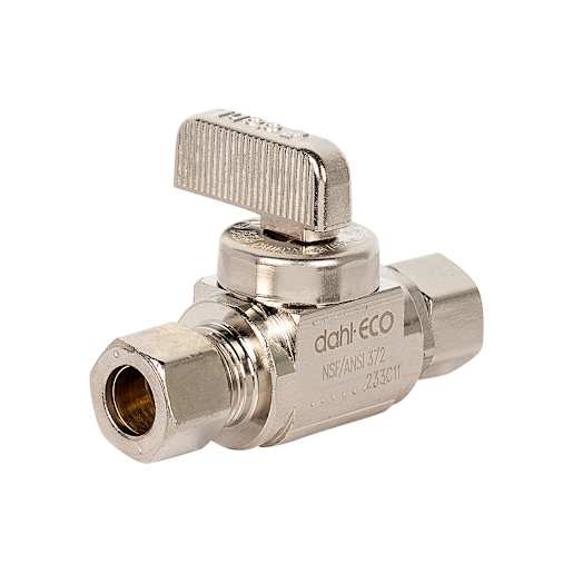 Straight Chrome Valve, 3/8 in. Comp