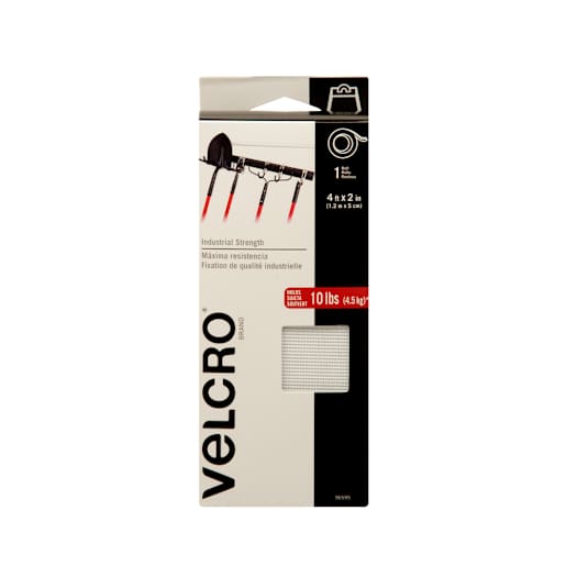 VELCRO® Adhesive Strap 2 in. x 4 ft. Industrial Strength White