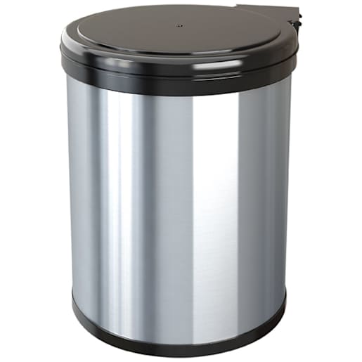 NEKTRA Swivel Cabinet Trash Bin  Stainless Steel 12 L