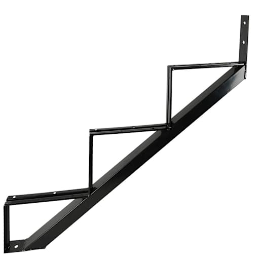 PYLEX 3-Step Black Steel Stair Stringer