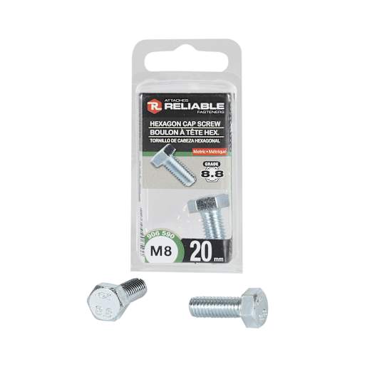 Metric Hex Bolts M8 x 20 mm Pkg/3