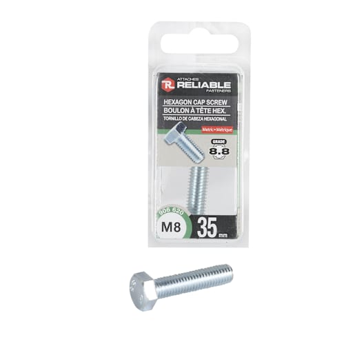 Metric Hex Bolts M8 x 35 mm Pkg/3