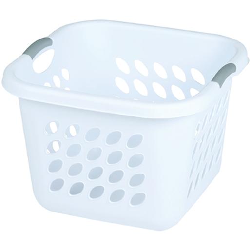 Plastic Laundry Basket White 53 L