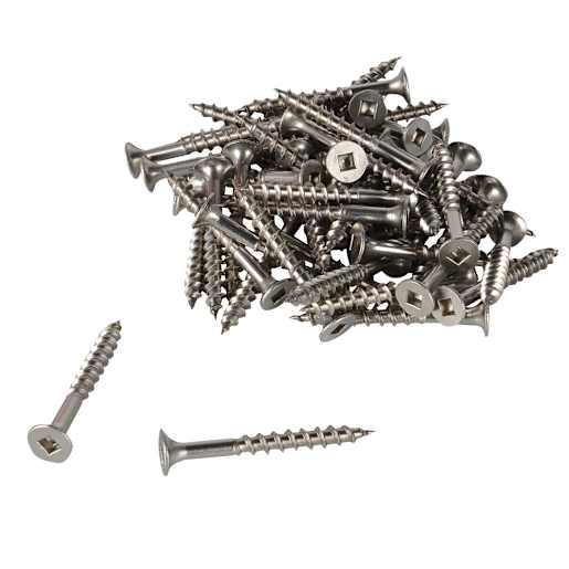 Stainless Steel Treated Wood Screws 1 1/2 in. n° 8 F.H. Pkg/100