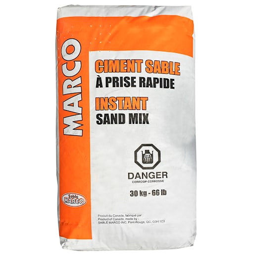 Mélange ciment et sable à prise rapide 30 kg