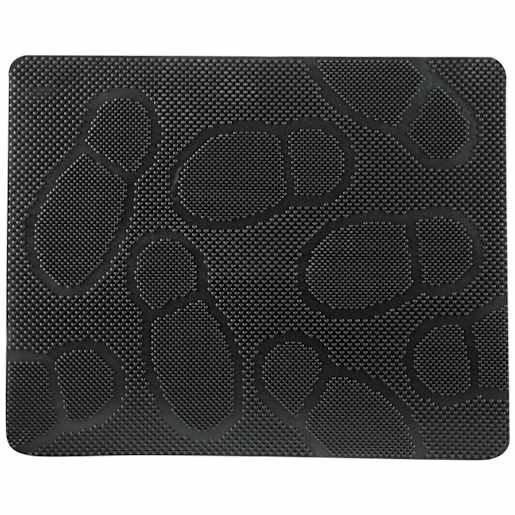 VERTUO Footprint Rubber Mat 24 in. x 30 in. Black