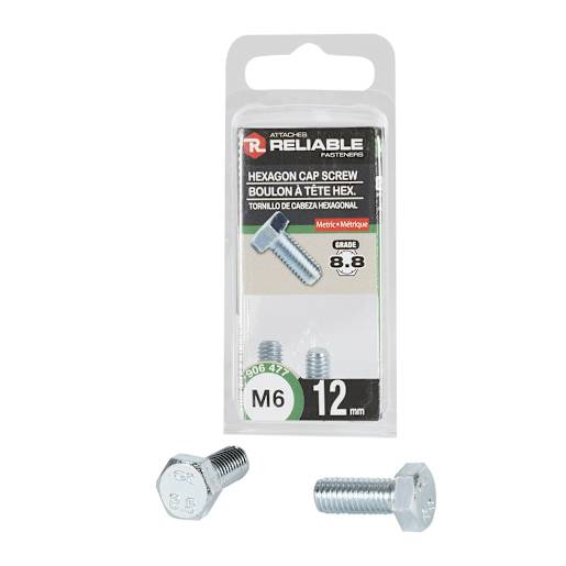 Metric Hex Bolts M6 x 12 mm Pkg/4