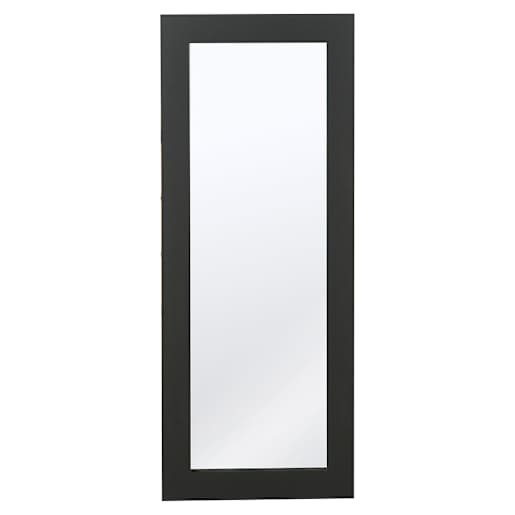 Perfection Rectangular  Mirror with Black Plastic Frame 17 in. x 41 in.