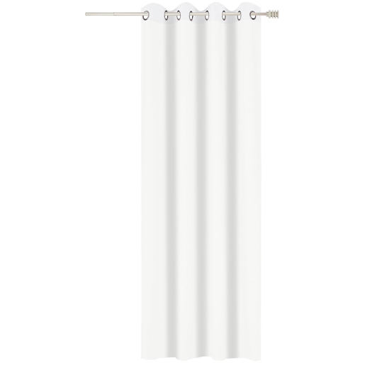 VERTUO Sheer Grommet Curtains White 54 in. x 96 in. Pkg/2
