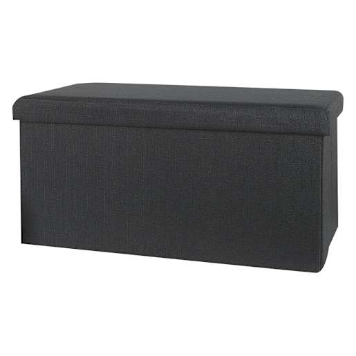 ASTELLA Black Foldable Storage Ottoman 29 7/8 in.