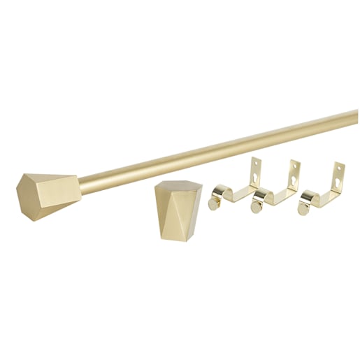 VERTUO Odé Curtain Extendable Rod Set Gold 47 1/4 in. to 84 in.