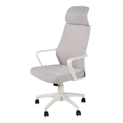 Chaise de bureau blanche et grise VERTUO