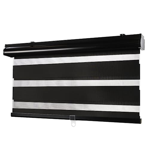 Toile à rouleau à bandes alternées 24 po x 84 po noire VERTUO