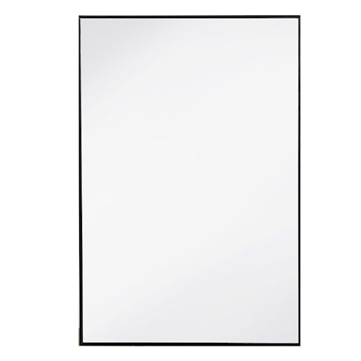 Moderna Rectangular Mirror with Black Plastic Frame 17 in. x 25 in.
