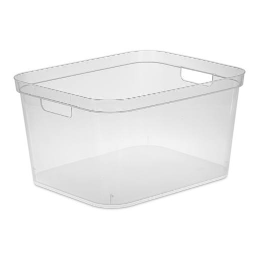 Plastic Storage Bin Clear 15 in.