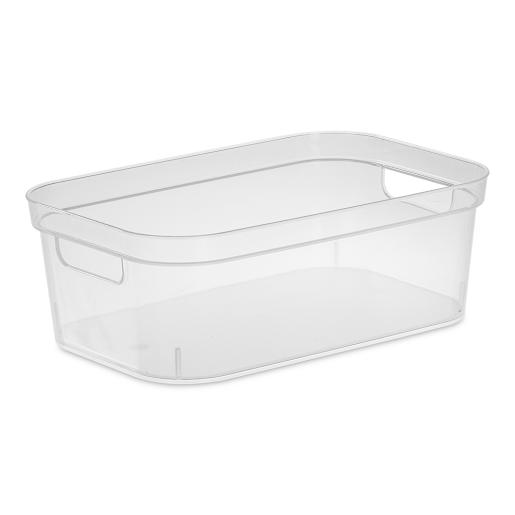 Plastic Storage Bin Clear 12 1/4 in.