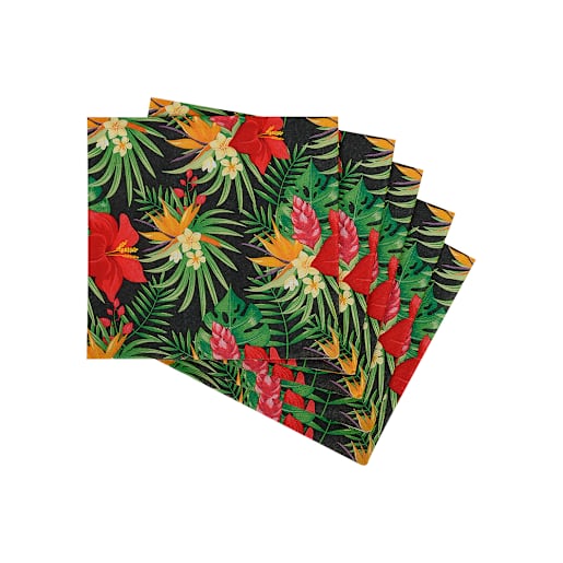 Serviettes de table fleurs tropical Pqt/20