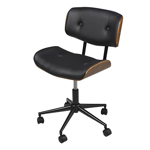 Chaise de bureau Axel noir et naturel VERTUO