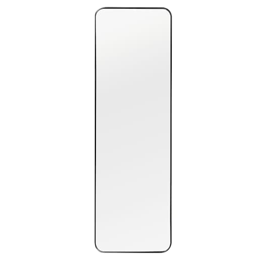 Miroir rectangulaire avec cadre en aluminium noir 17 po x 53 po