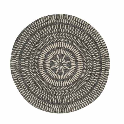 VERTUO Placemat Round with Patterned Grey 15 in.
