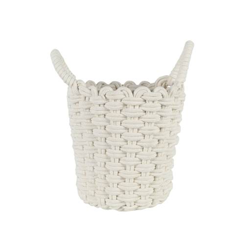 VERTUO Polyester & Cotton Storage Basket Beige 13 3/4 in.