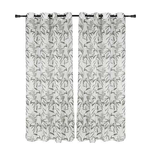 VERTUO Semi-Opaque Grommet Curtains Foresta 54 in. x 84 in. Pkg/2