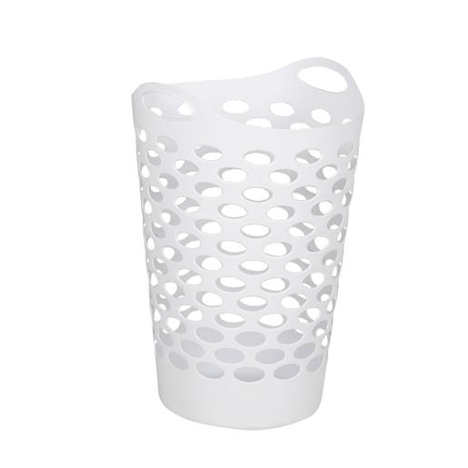 Plastic Laundry Basket White 65 L