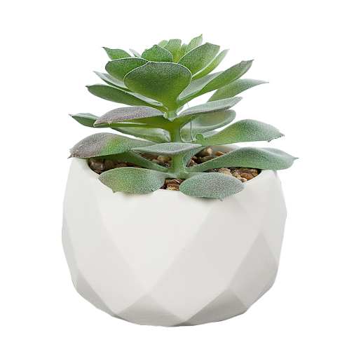 VERTUO Artificial Succulent Plant with White Cement Pot