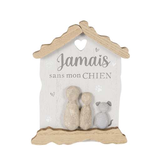 VERTUO Jamais sans mon chien Wall Decoration