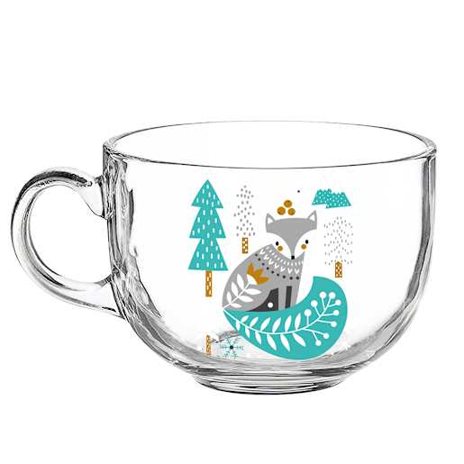 Ensemble de 2 tasses en verre forêt hivernale VERTUO