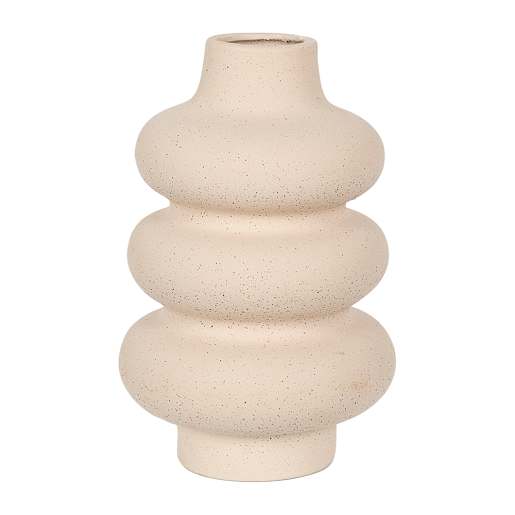 VERTUO Decorative Ceramic Vase Beige