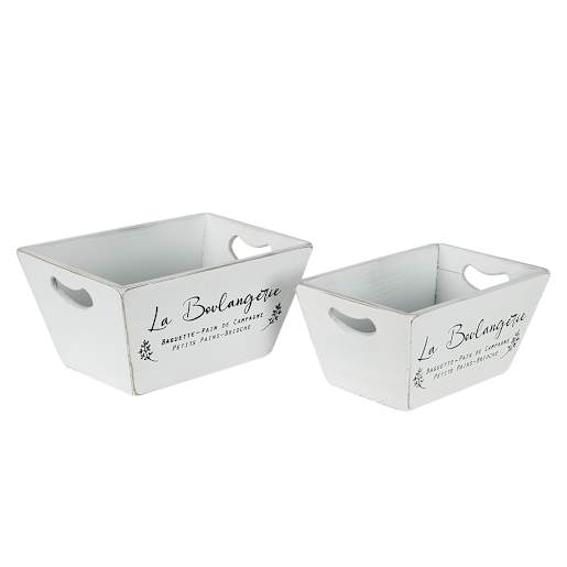 Ensemble de 2 boîtes décoratives en bois VERTUO