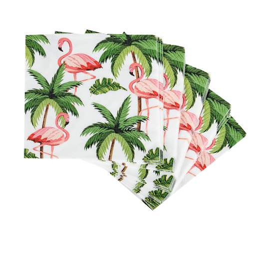 Serviettes de table flamants roses Pqt/20