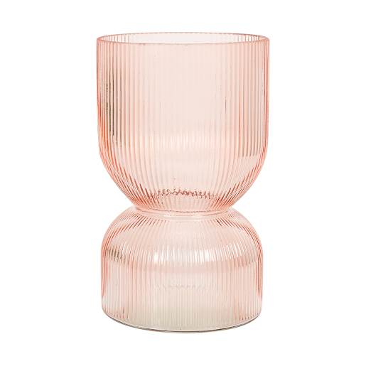 Vase décoratif en verre rose VERTUO