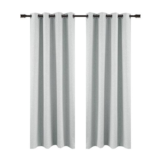 VERTUO Blackout Grommet Curtains Pale Grey 54 in. x 84 in. Pkg/2