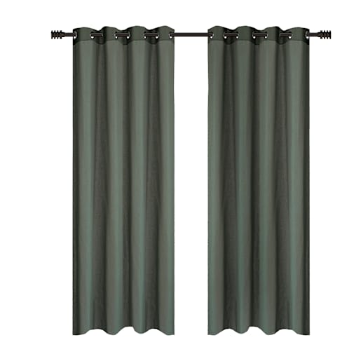 VERTUO Semi-Opaque Grommet Curtains Conifere 54 in. x 84 in. Pkg/2