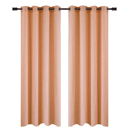 VERTUO Semi-Opaque Grommet Curtains Rose 54 in. x 84 in. Pkg/2