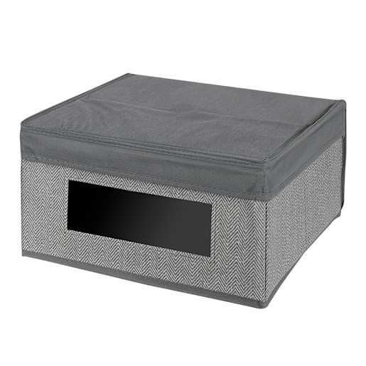 Foldable Storage Box Grey 12 1/4 in.
