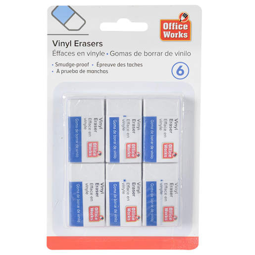 Vinyl Erasers Pkg/6
