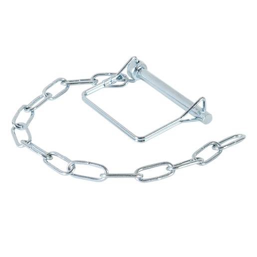 Goupille d'attelage carrée 5/16 po x 3 po avec chaîne 12 po