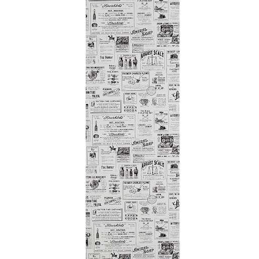 Peel & Stick Wallpaper Published Charcoal