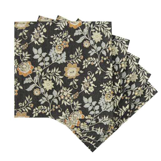 Serviettes de table fleurs Pqt/20