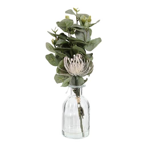 Plante artificielle avec bouteille en verre ASTELLA