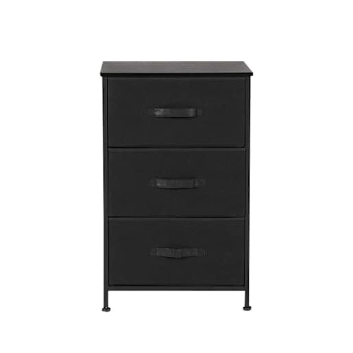 3-Drawer Storage Unit Black